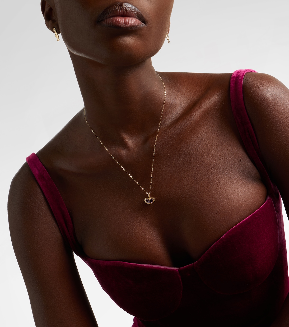 10kt gold pendant necklace with amethyst and topaz | Stone and Strand