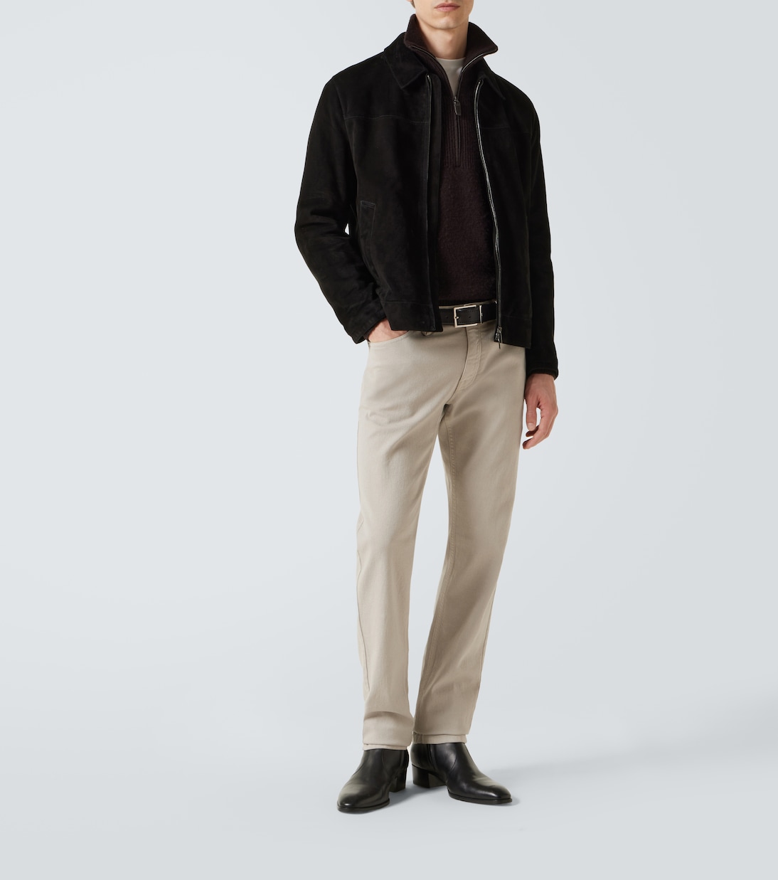 Suede blouson jacket | Brioni