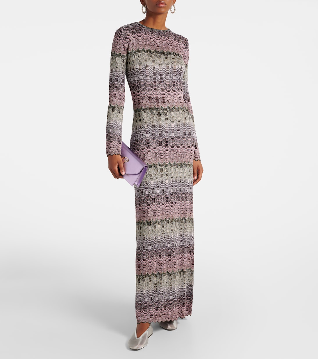 Open-back lamé maxi dress | Missoni