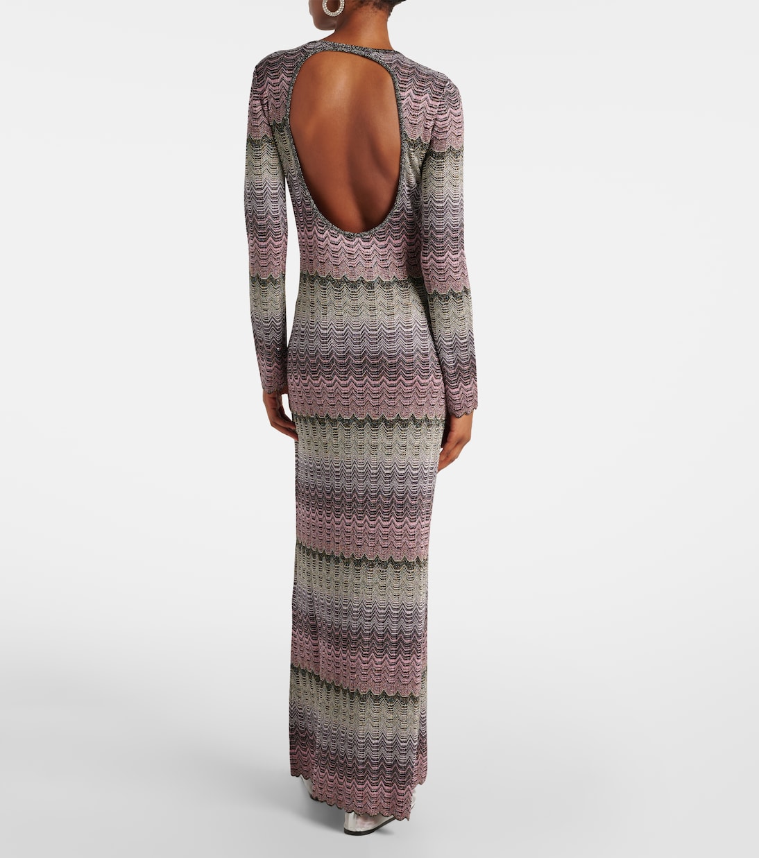 Open-back lamé maxi dress | Missoni