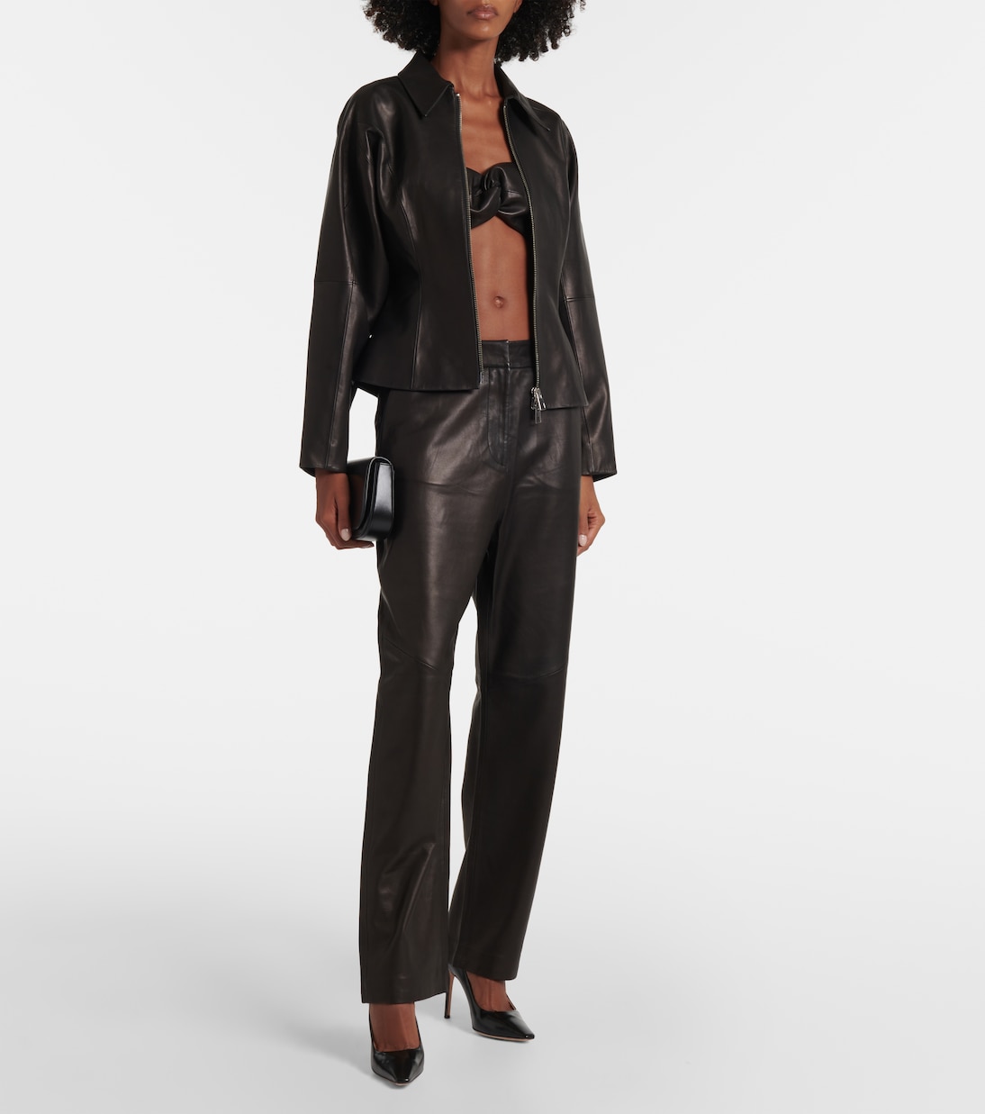 Gerade Hose aus Leder | The Sei