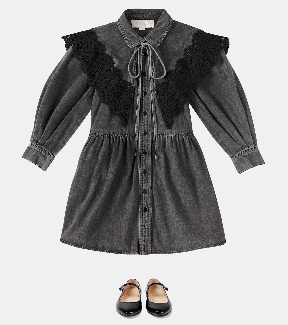 Robe en coton à dentelle | Petite Amalie  