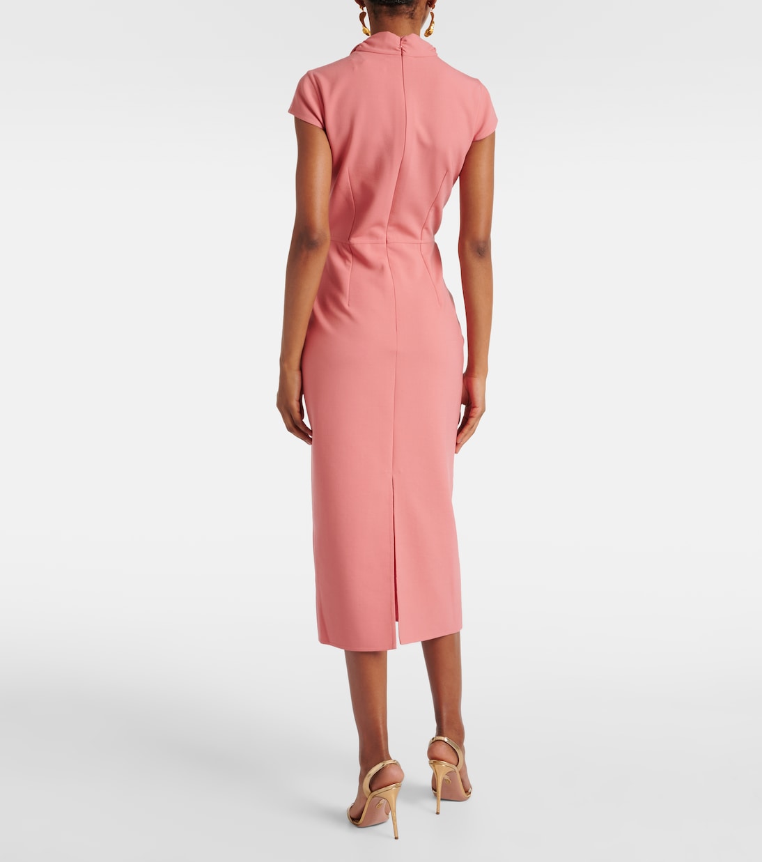 Robe midi en laine mélangée | Oscar de la Renta