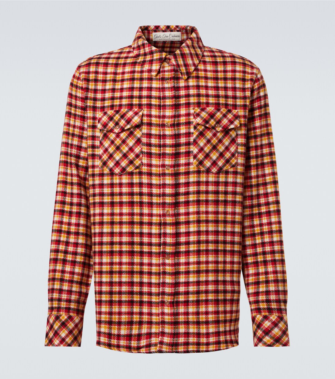 Camisa Time de cachemir con tartán | God's True Cashmere