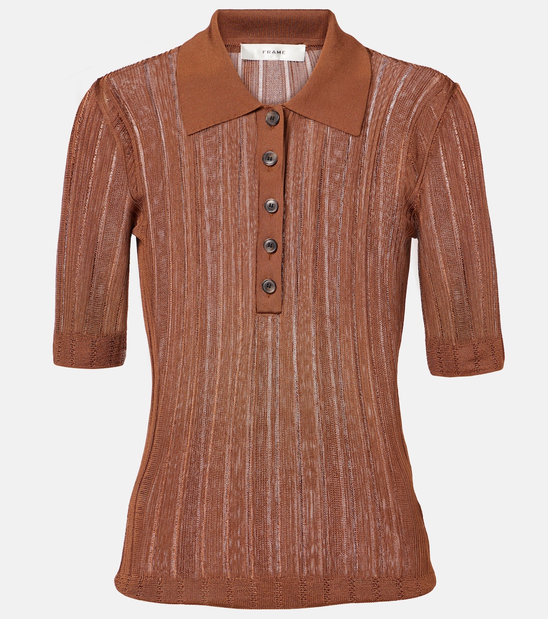 Polohemd Laddered aus Rippstrick | Frame