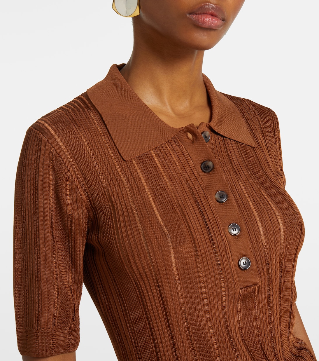 Polohemd Laddered aus Rippstrick | Frame