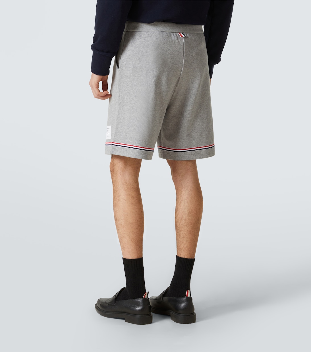 Shorts de mezcla de algodón a rayas | Thom Browne