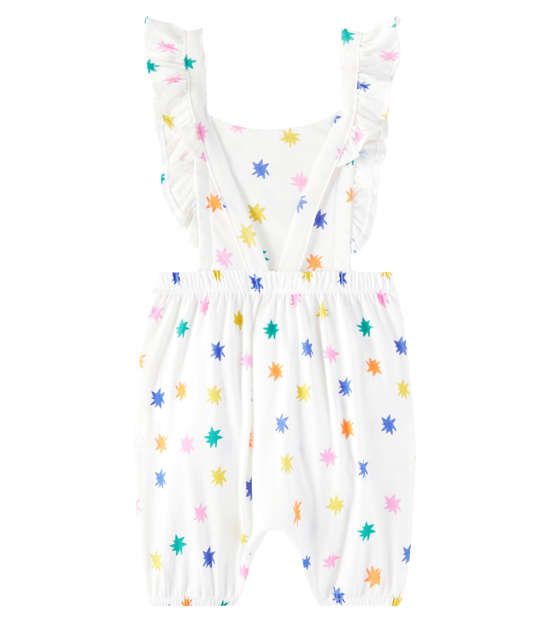 Baby ruffled printed cotton overalls | Fábula