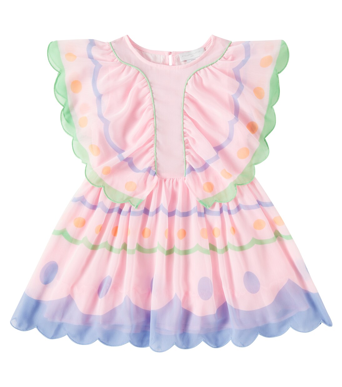 Ruffled embroidered dress | Stella McCartney Kids