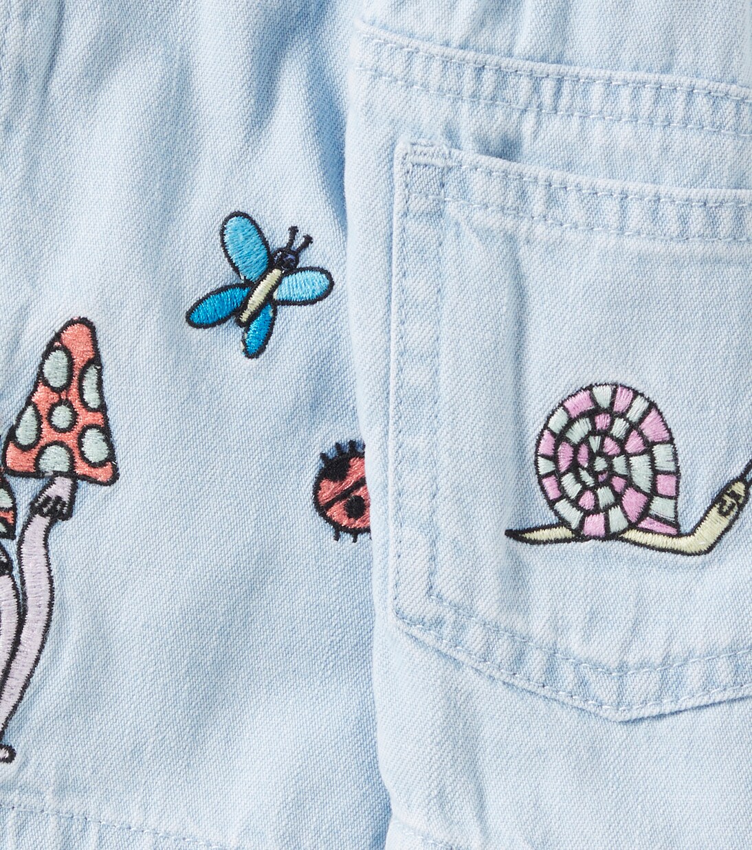 Baby embroidered denim shorts | Stella McCartney Kids