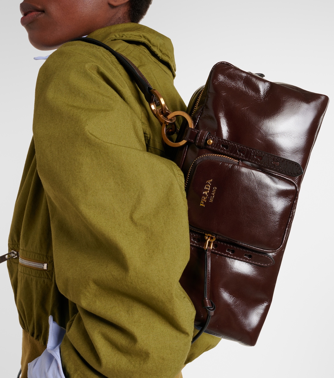 Sac Prada Dangle Medium en cuir | Prada