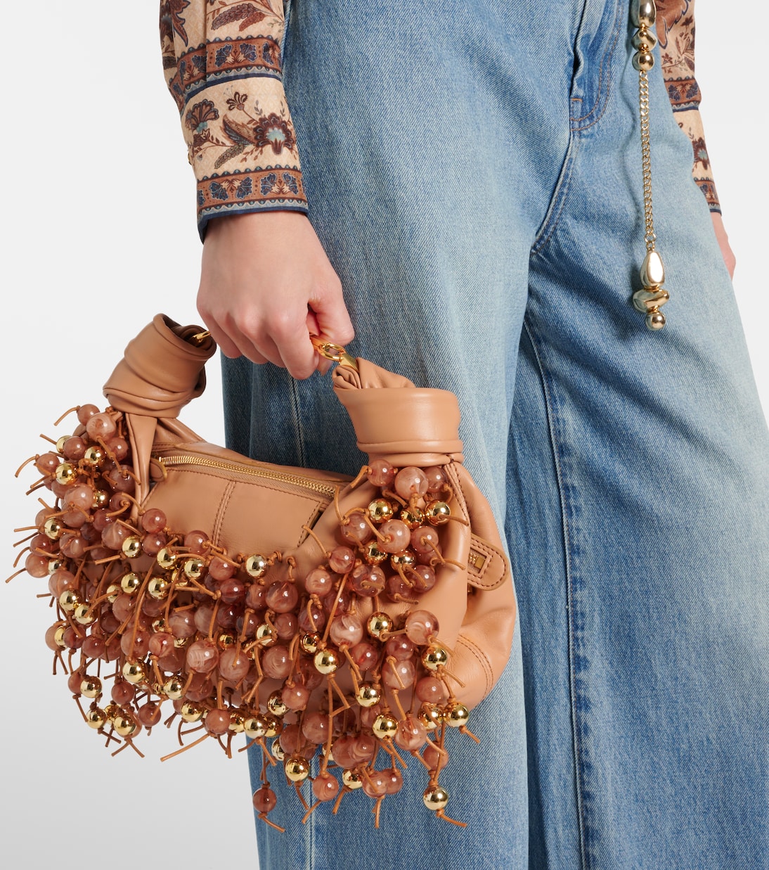 Verzierte Schultertasche Foam aus Leder | Zimmermann