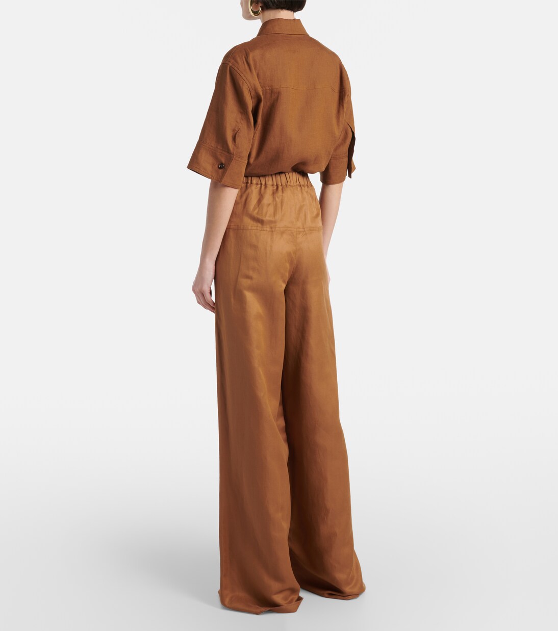 Weite Hose Onore aus Leinen und Seide | Max Mara