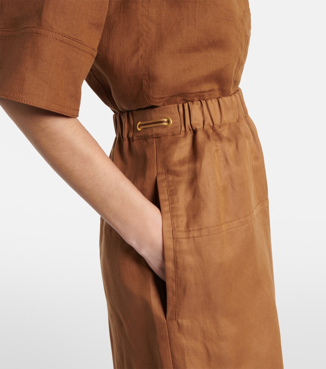 Weite Hose Onore aus Leinen und Seide | Max Mara