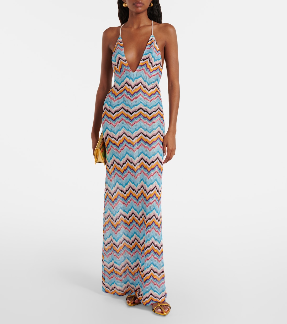 Zigzag lamé beach dress | Missoni