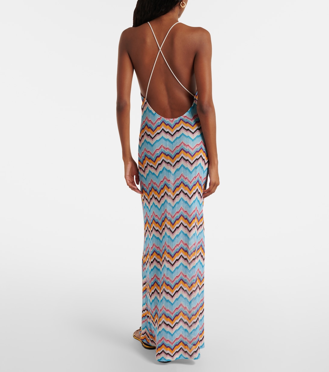 Zigzag lamé beach dress | Missoni