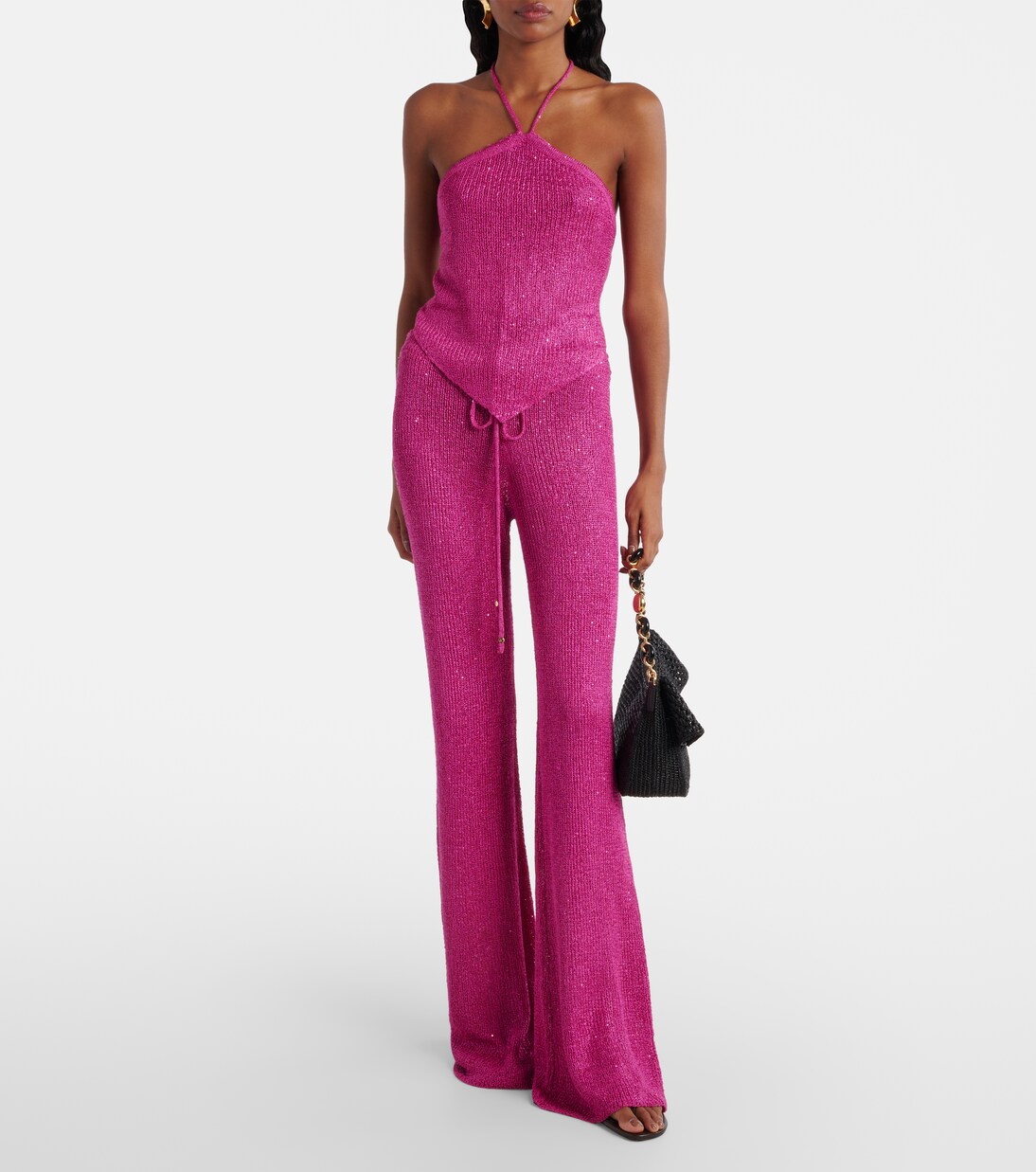 Pantalon évasé Liz à sequins | Bananhot