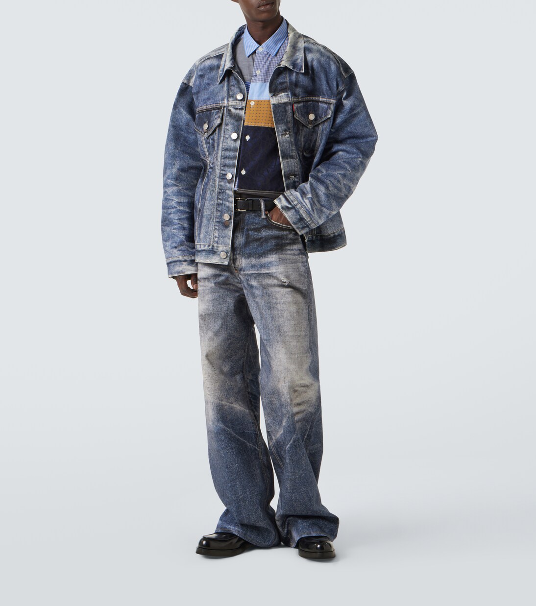 Camisa de algodón con patchwork | Junya Watanabe