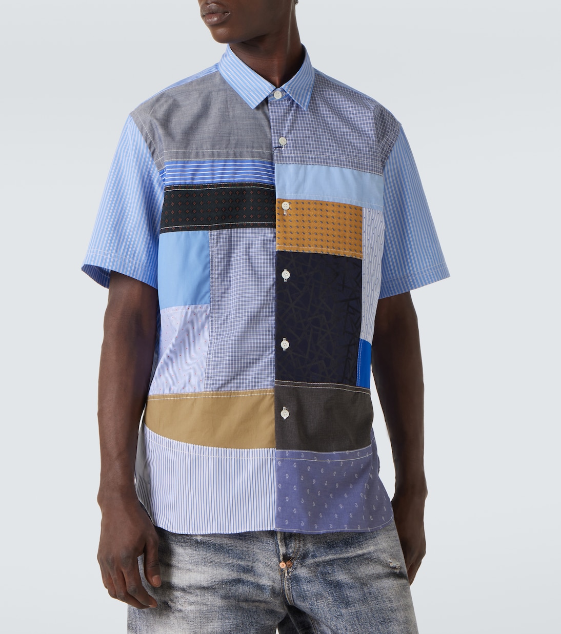 Camisa de algodón con patchwork | Junya Watanabe