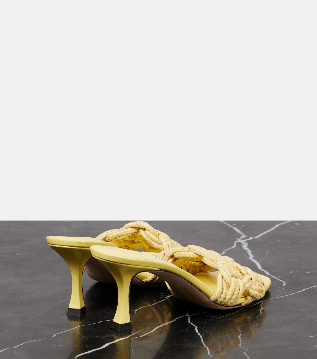 Chara 70 woven raffia mules | Jimmy Choo