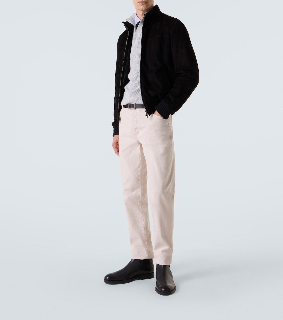Waffle-knit wool and cashmere sweater | Canali