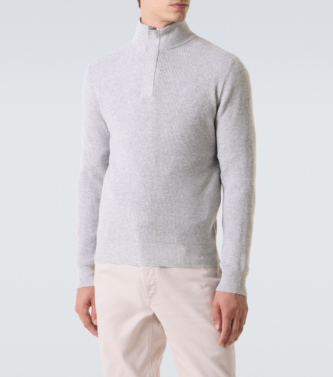 Waffle-knit wool and cashmere sweater | Canali