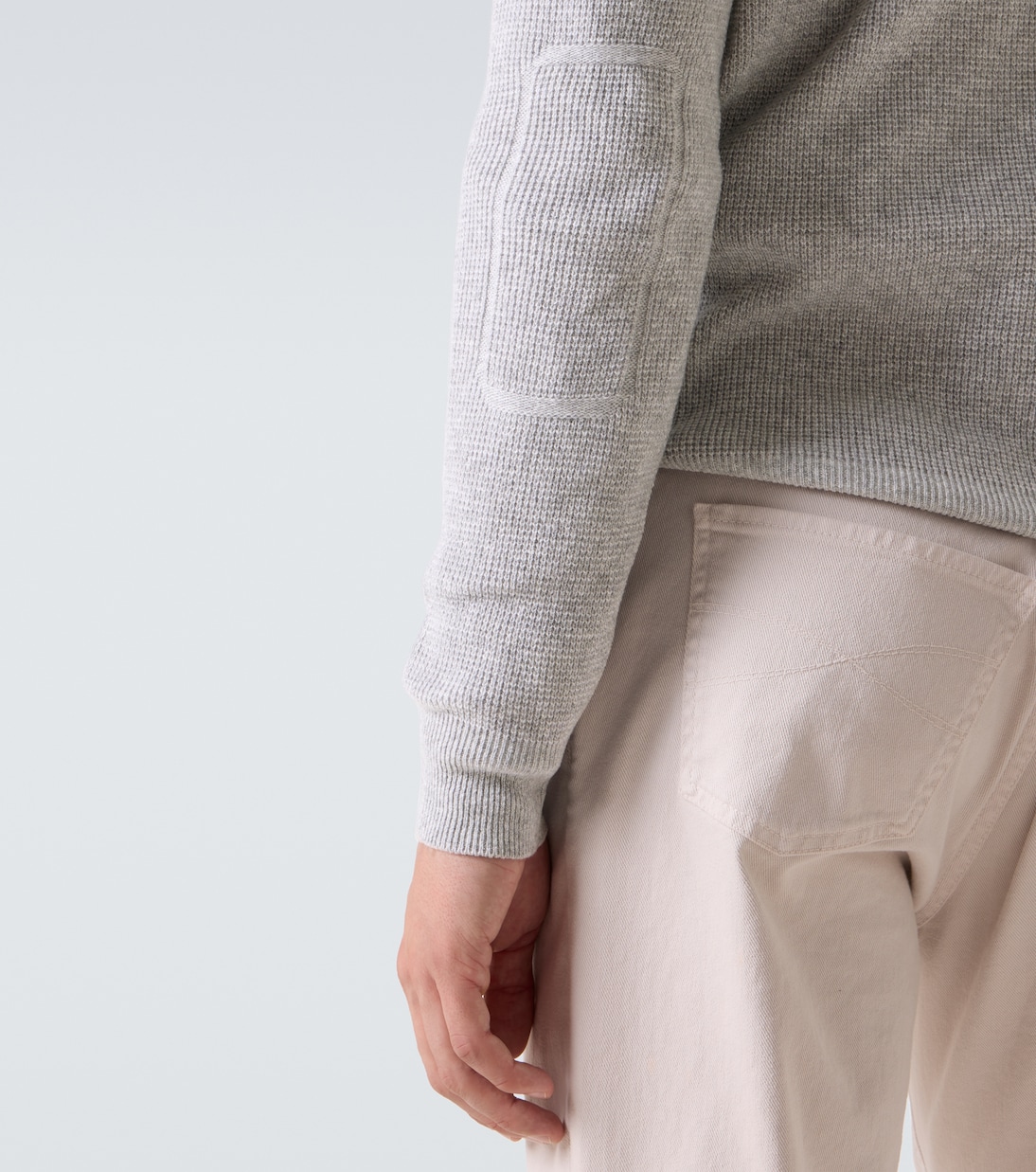 Waffle-knit wool and cashmere sweater | Canali