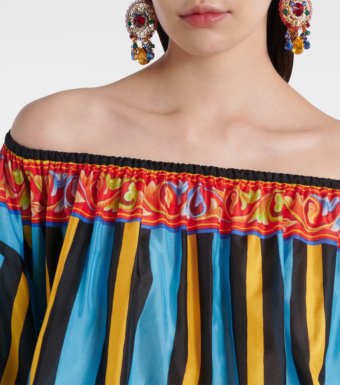 Patterned silk top | Dolce&Gabbana