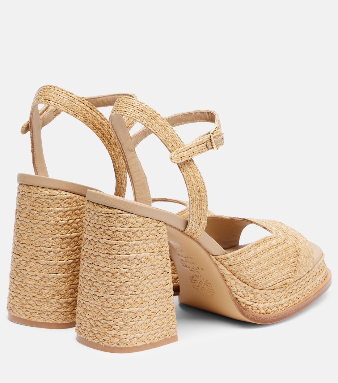 Gracia 95 raffia platform sandals | Souliers Martinez