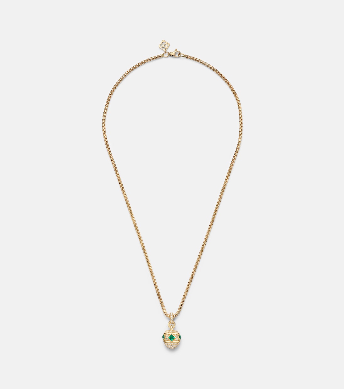 Halskette Renaissance® aus 18kt Gelbgold mit Diamanten und Smaragden | David Yurman