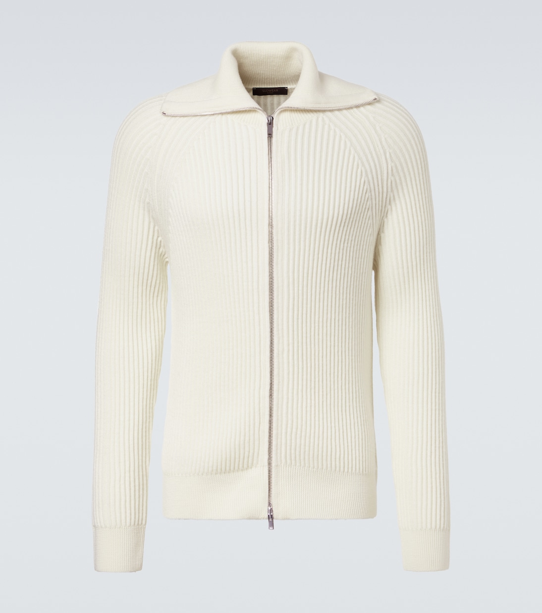 Virgin wool zip-up cardigan | Slowear