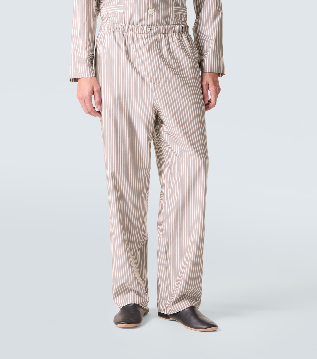 Ensemble de pyjama rayé en soie, coton et cachemire | Zegna