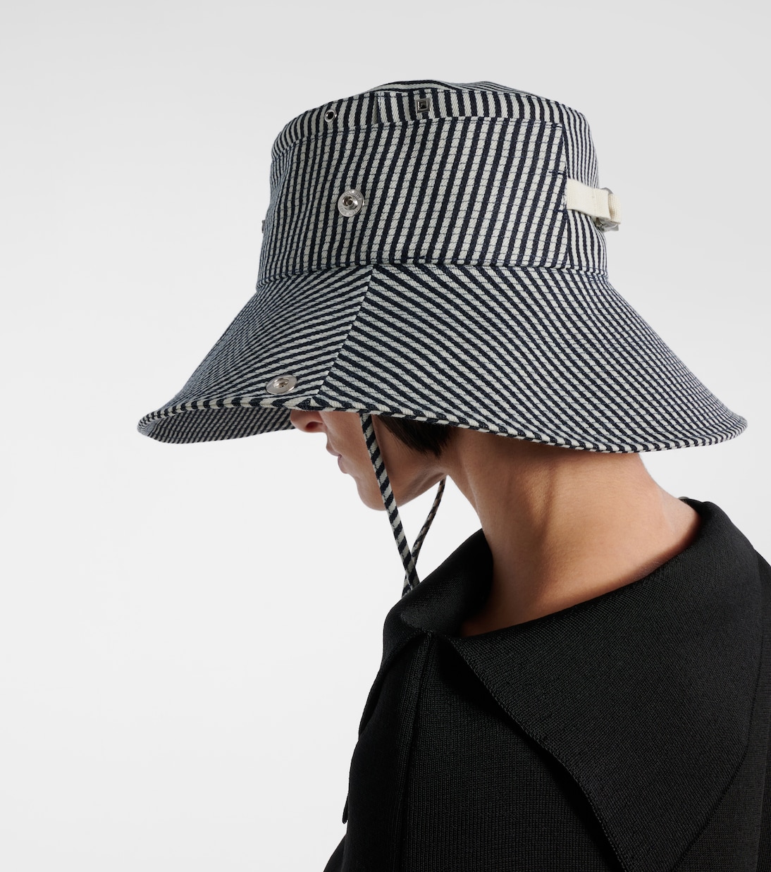 Chapeau bob De-Nîmes rayé en jean | Jacquemus