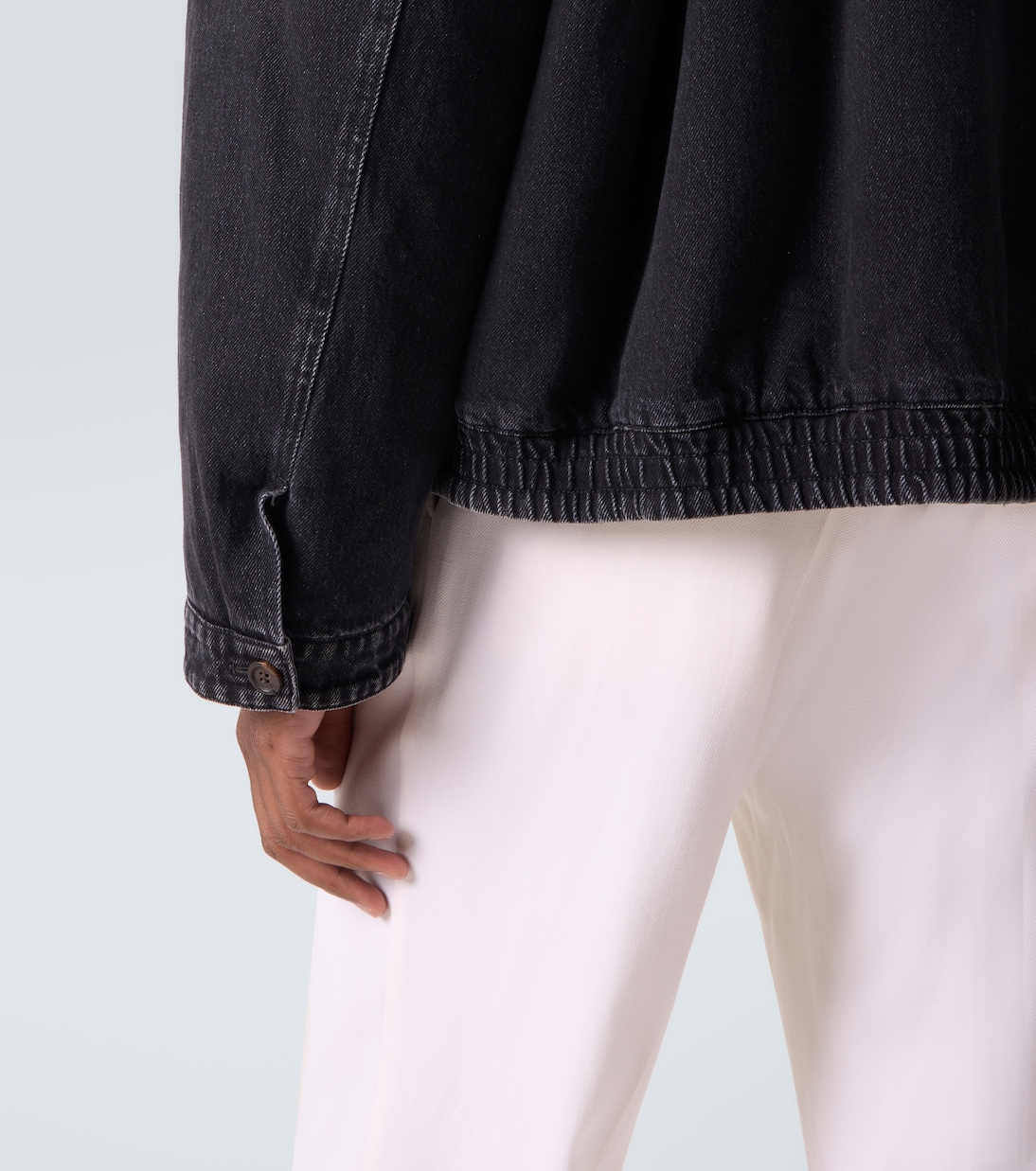 Veste blouson en jean et velours côtelé | Miu Miu