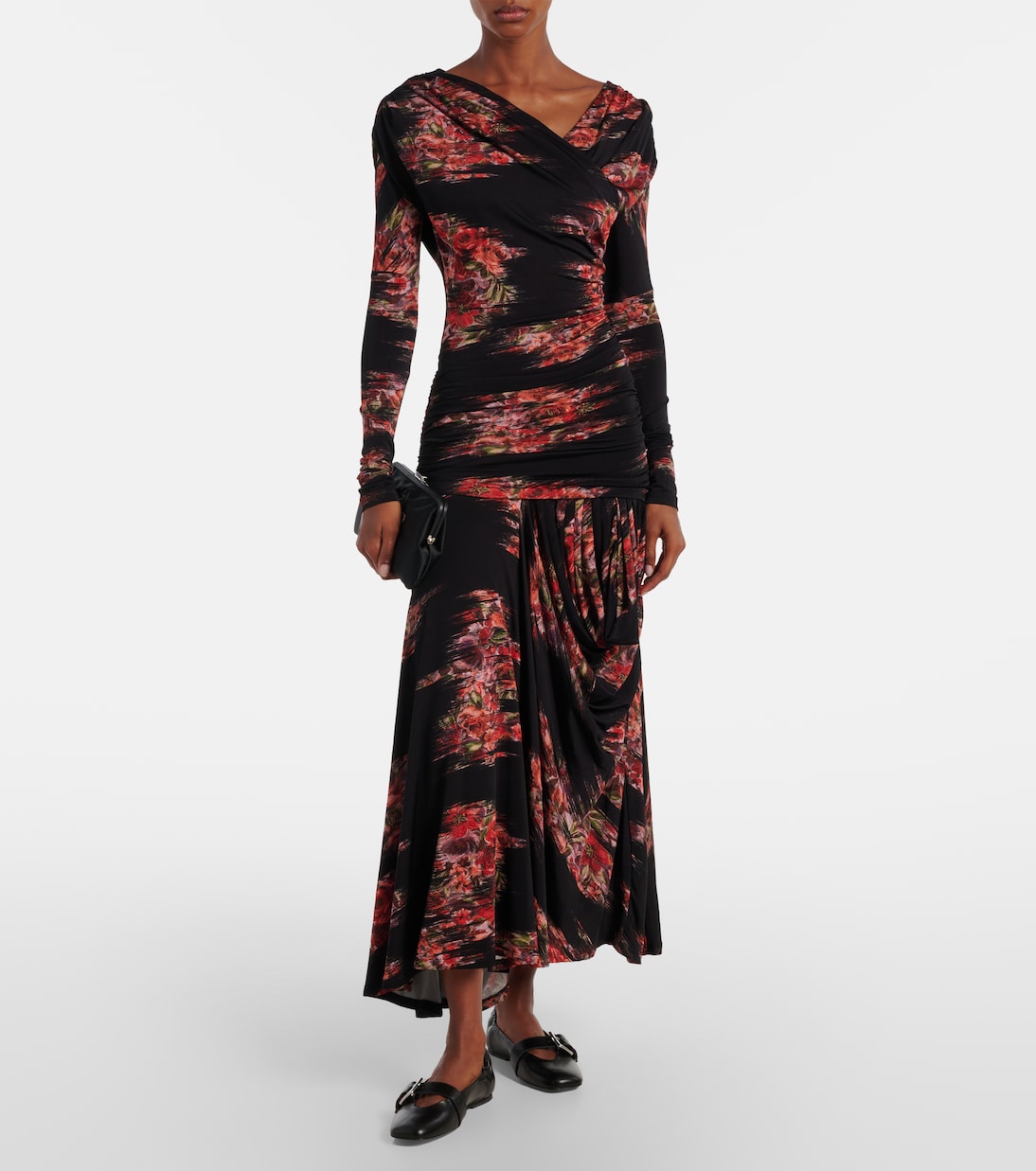 Maxikleid aus Jersey | Ganni