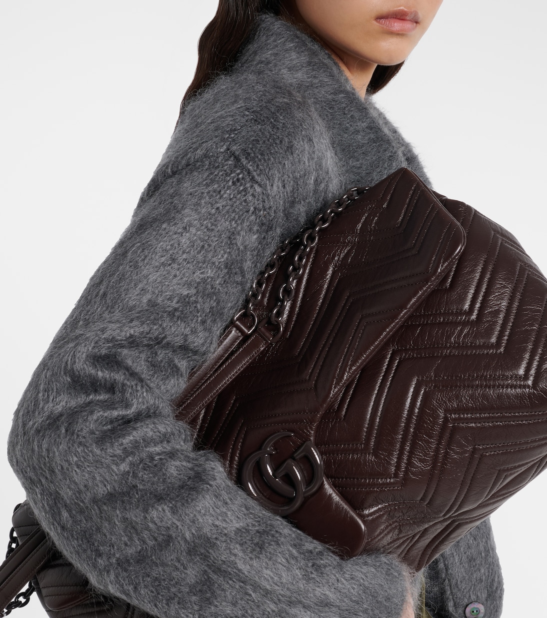 Schultertasche GG Marmont Maxi aus Leder | Gucci