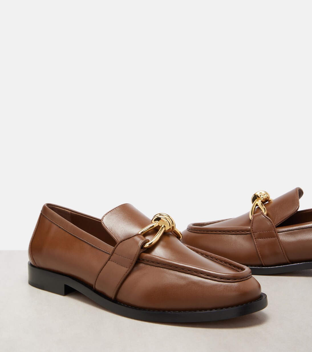 Astaire Knot leather loafers | Bottega Veneta