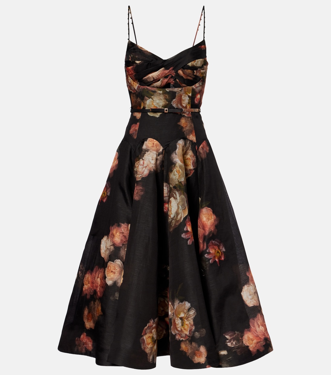 Midikleid Hypnotic aus Leinen und Seide | Zimmermann