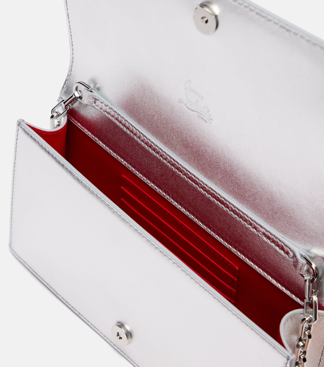 Bettina金属感皮革手拿包 | Christian Louboutin