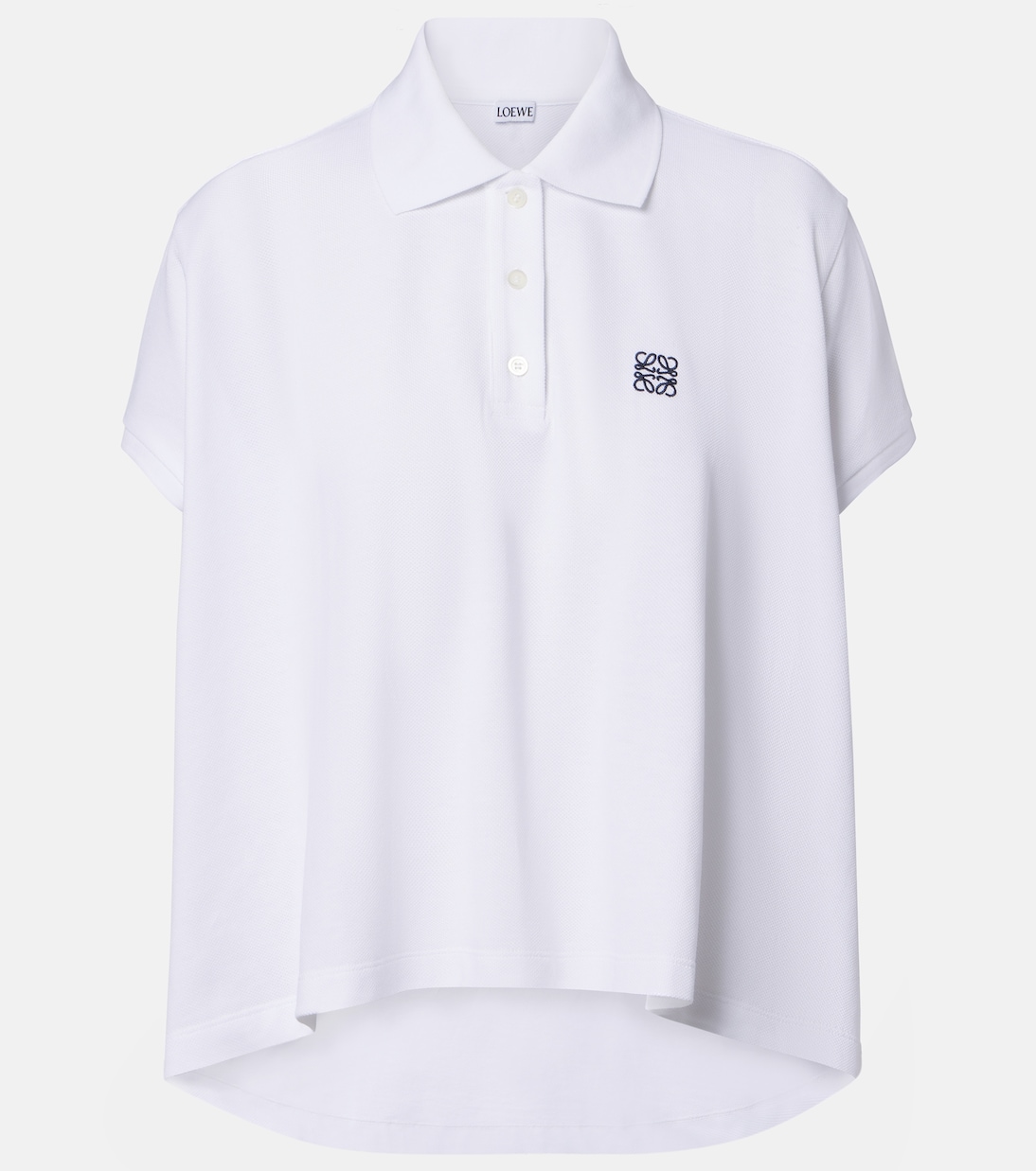 Asymmetric cotton piqué polo shirt | Loewe