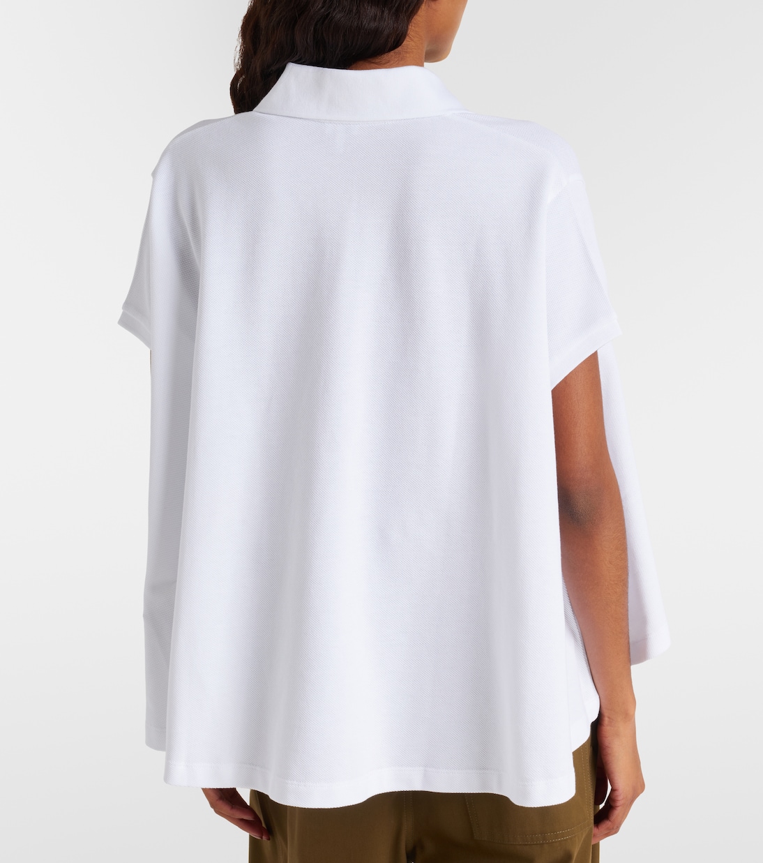Asymmetric cotton piqué polo shirt | Loewe