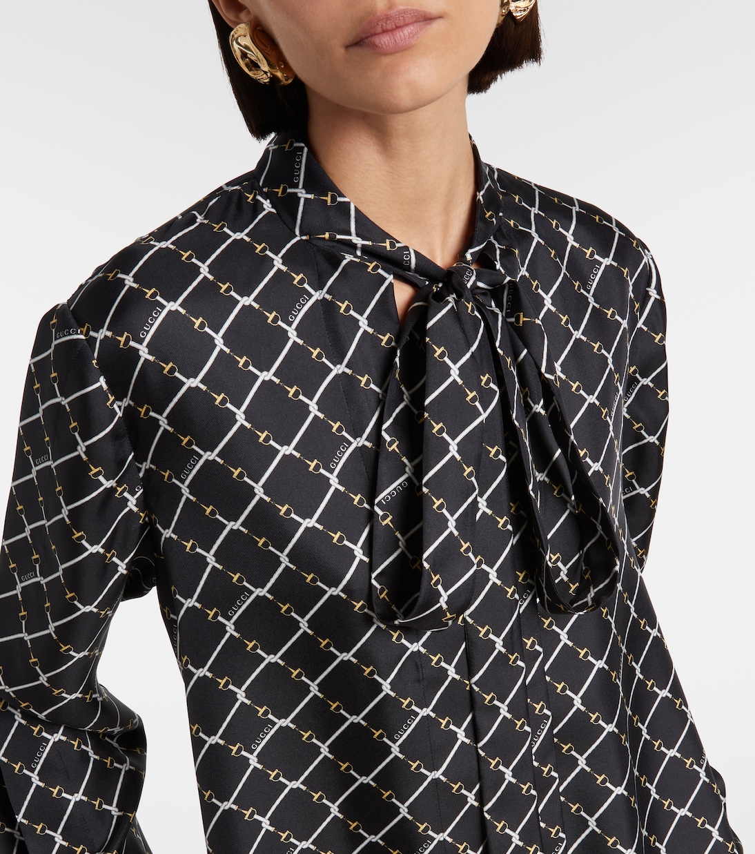 Bedrucktes Minikleid aus Seide | Gucci