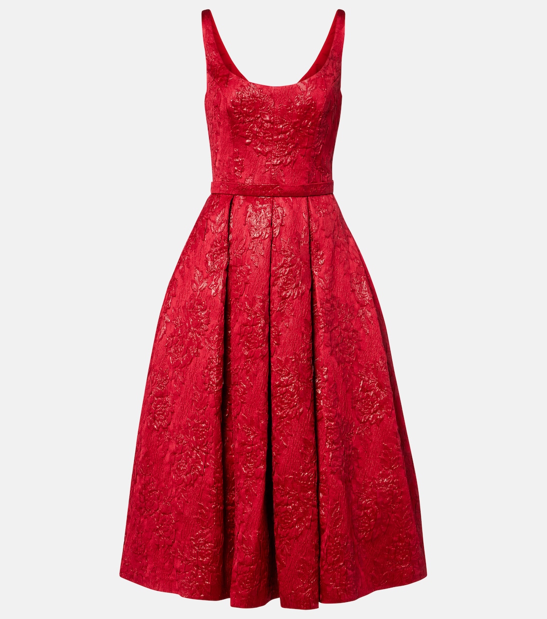 Asher floral jacquard midi dress | Safiyaa