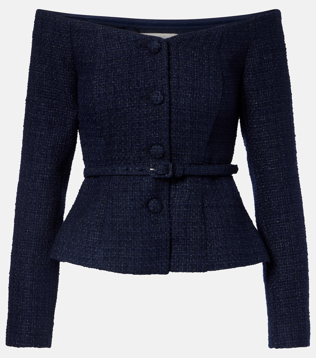 Off-Shoulder-Top aus Bouclé | Roland Mouret