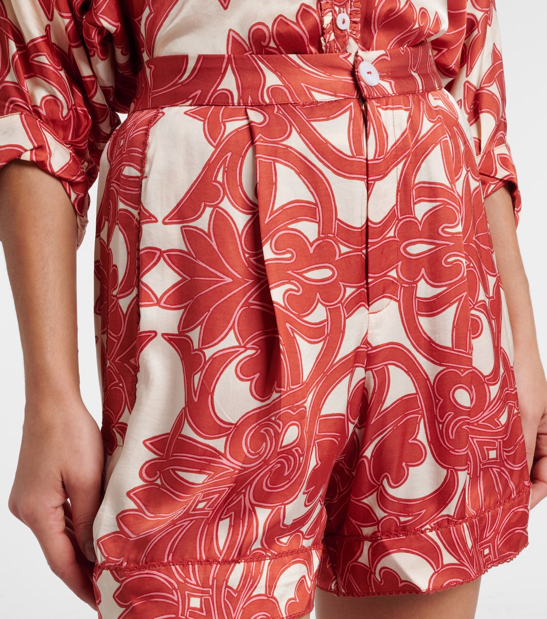 Isabelle printed high-rise shorts | Poupette St Barth