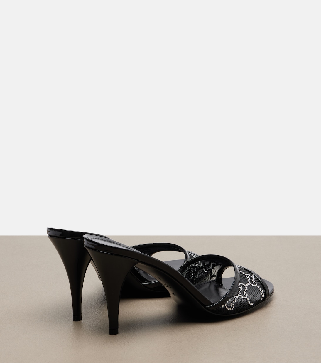 Erin GG embellished leather-trimmed mules | Gucci
