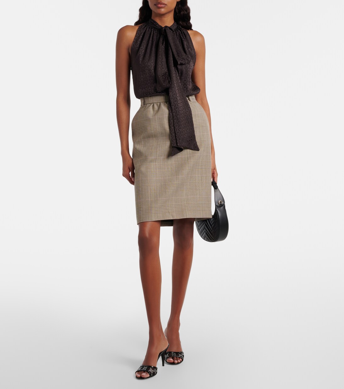 Erin GG embellished leather-trimmed mules | Gucci