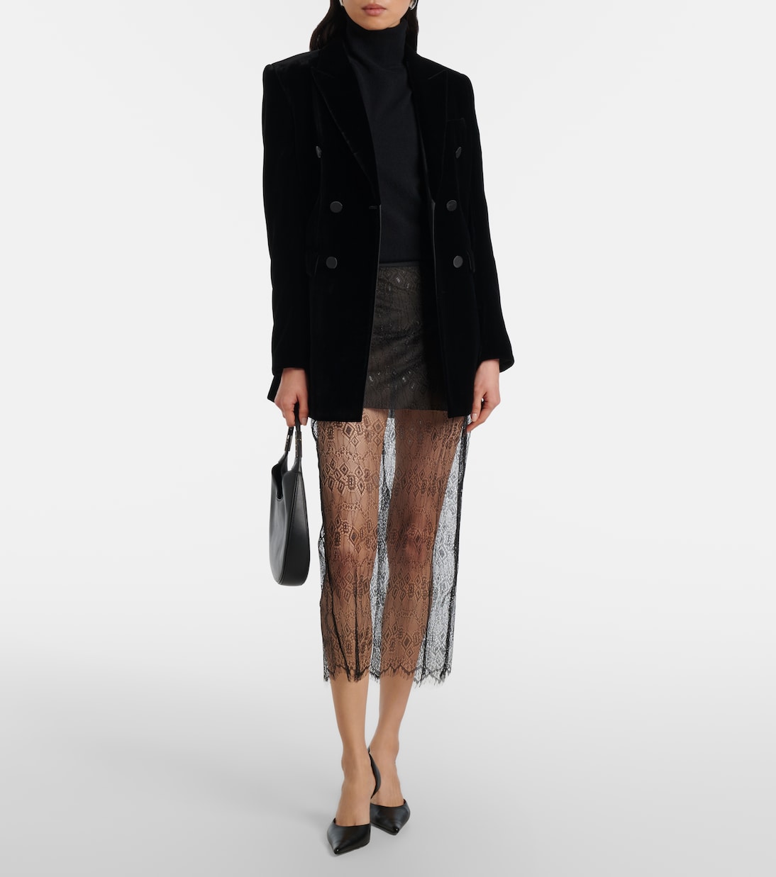 Alrose lace midi skirt | The Frankie Shop