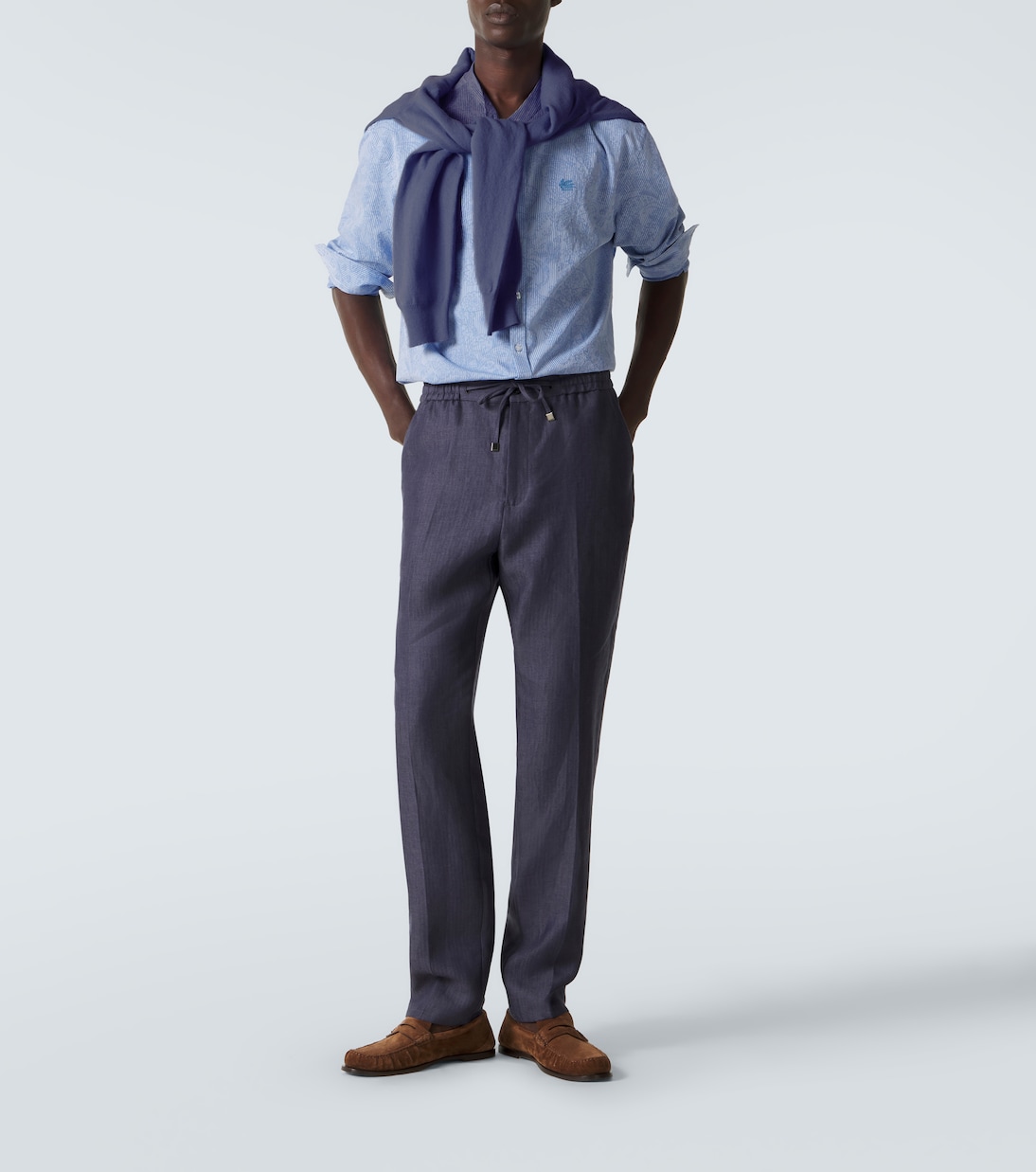 Linen slim pants | Etro