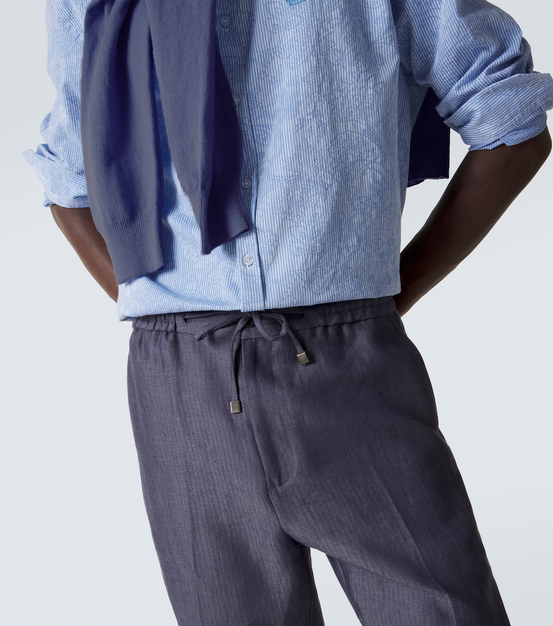 Linen slim pants | Etro